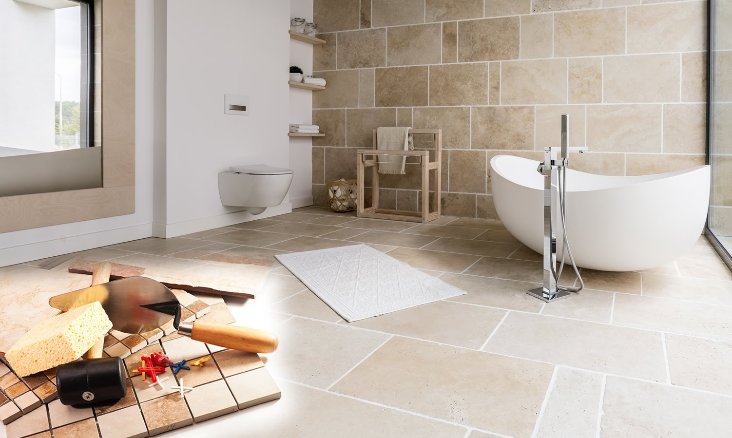 Pose de carrelage en salle de bain dans le 31 et le 65
