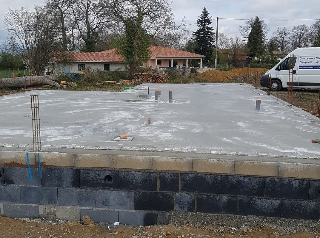 lancement de chantier de maçonnerie près de Saint-Gaudens